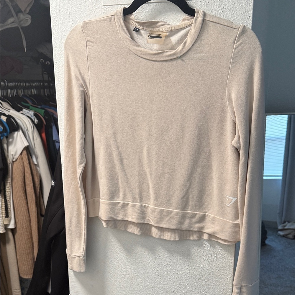 GYMSHARK Women's Cream Long Sleeve Top